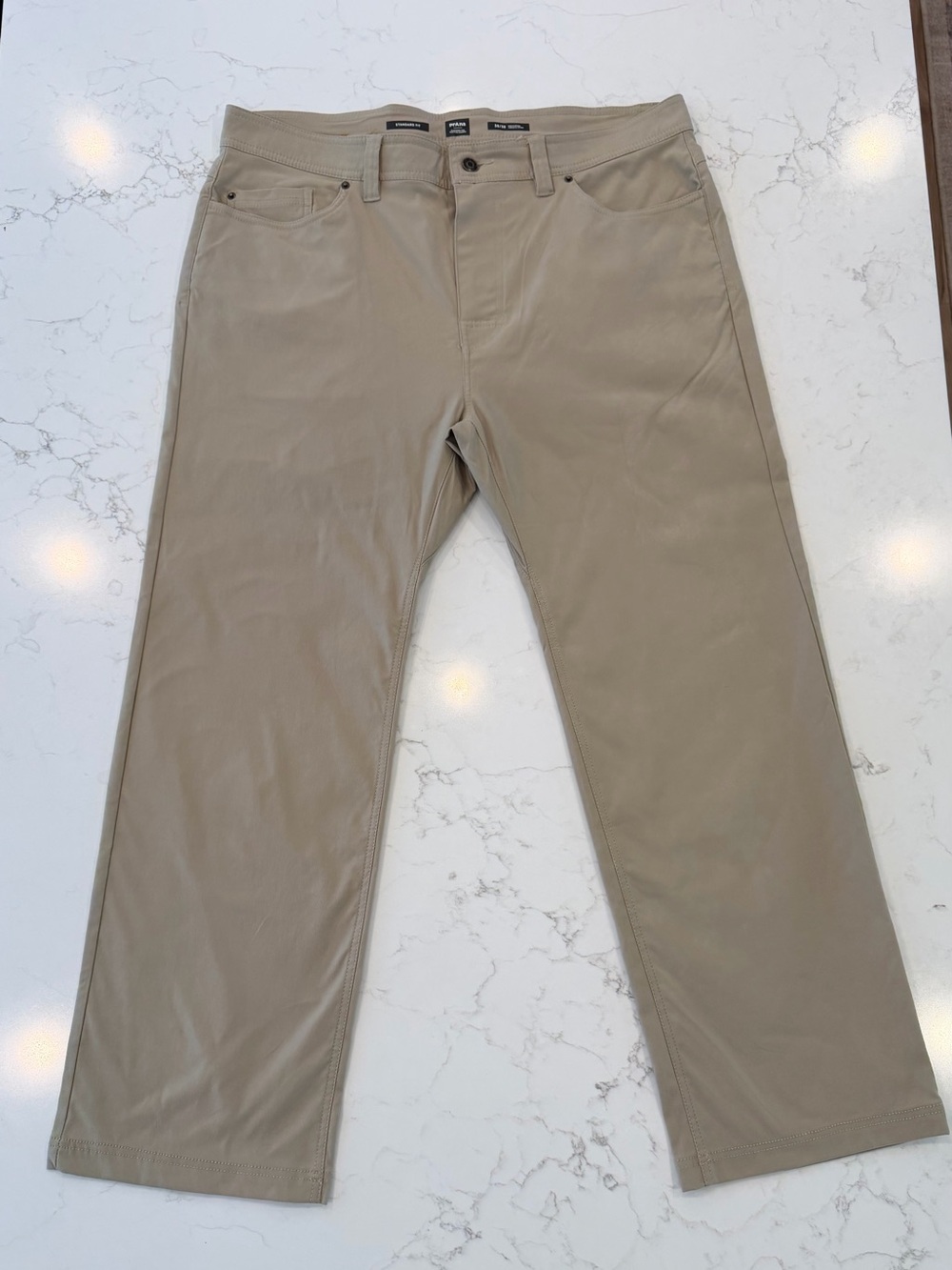 Prana Men's Khaki Straight-Fit Pants